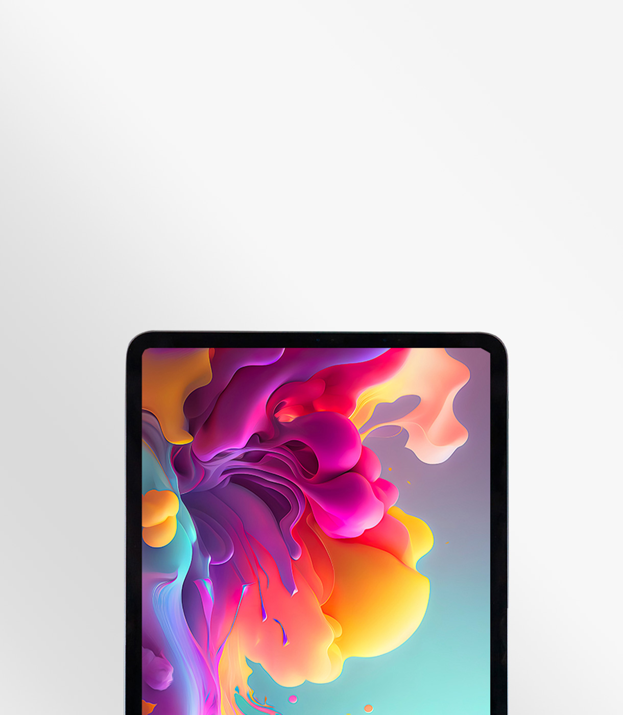 tablet con uno sfondo astratto